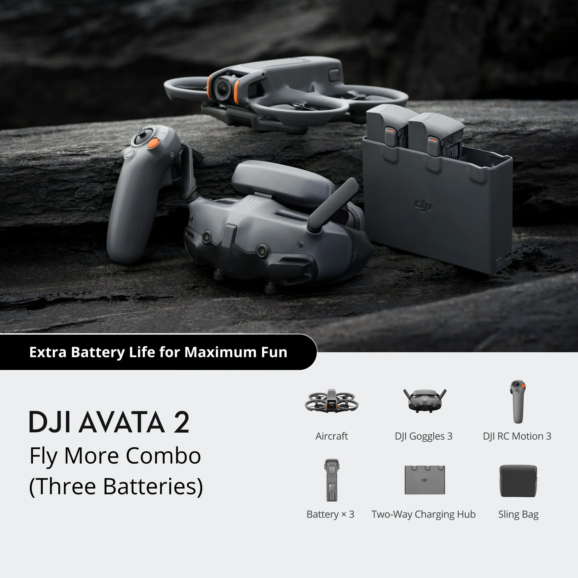DJI Avata 2 Drone Fly More Combo (Three Batteries) - Image 2